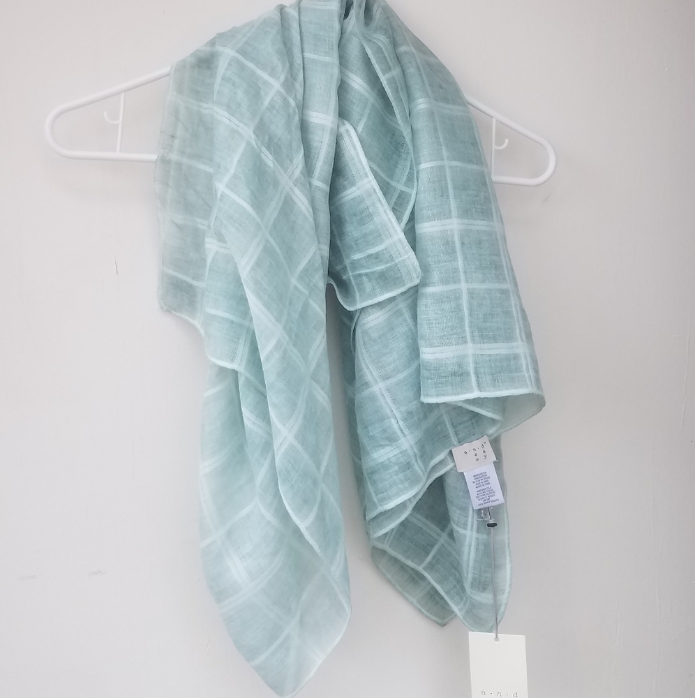A new day green plaid scarf